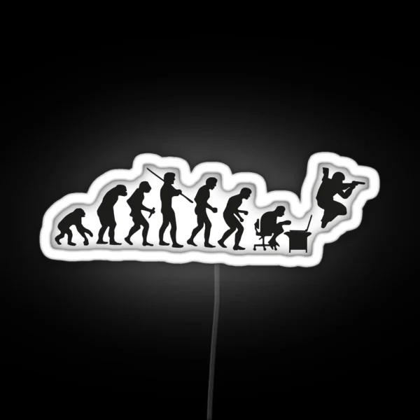The Evolution Of Bunny Hop RGB Neon Sign