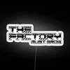 LED Factory Sign in RGB Colorful Meme Inspired Design