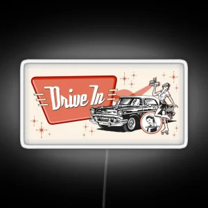 The Fifties Drive In Led RGB Neon Sign