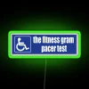 Brightly lit exercise tracker and measurement signage for gyms facilities