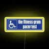 Neon Fitness Sign for Pacer Test Measurement and Results Tracking