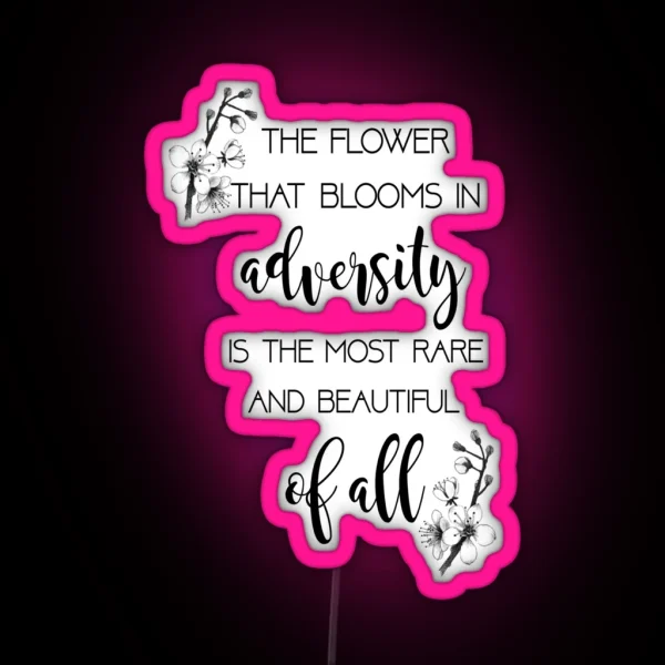 The Flower That Blooms Mulan RGB Neon Sign