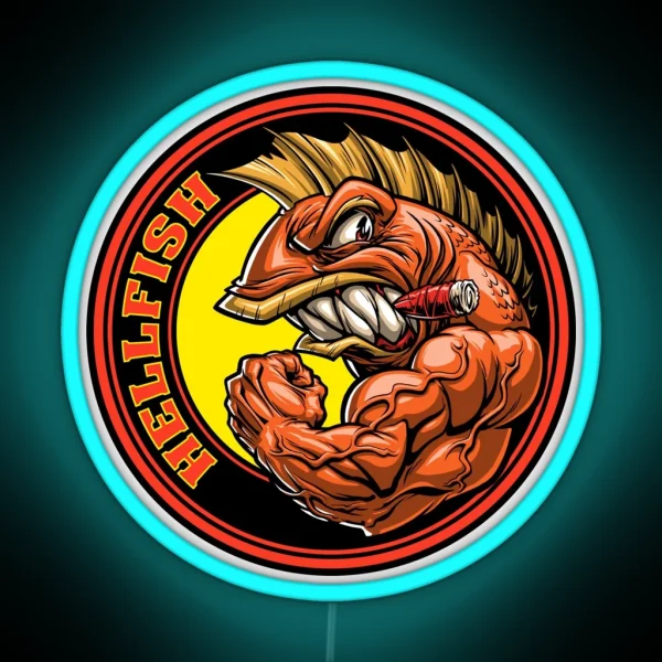 THE FLYING HELLFISH RGB Neon Sign