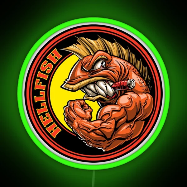 THE FLYING HELLFISH RGB Neon Sign