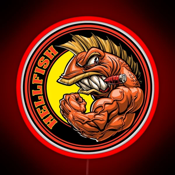 THE FLYING HELLFISH RGB Neon Sign