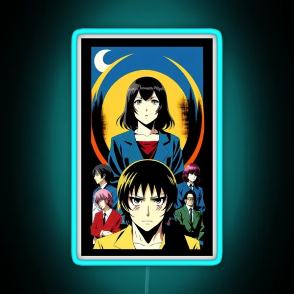 The Forest 70s Anime Horror Movie Poster RGB Neon Sign