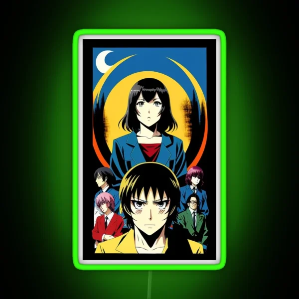 The Forest 70s Anime Horror Movie Poster RGB Neon Sign