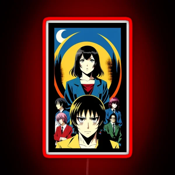 The Forest 70s Anime Horror Movie Poster RGB Neon Sign