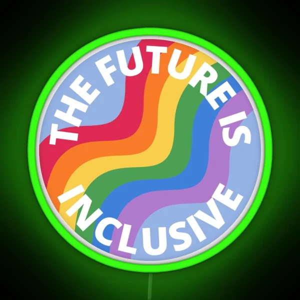 The Future Is Inclusive Pride Rainbow Blue RGB Neon Sign