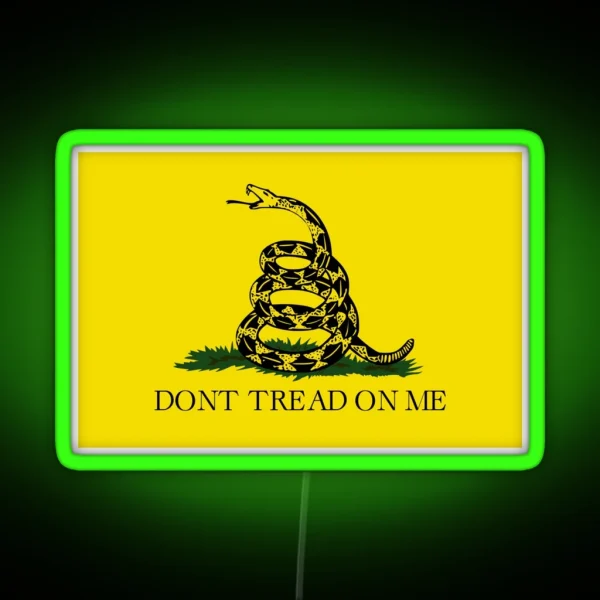 The Gadsden Flag Don T Tread On Me RGB Neon Sign
