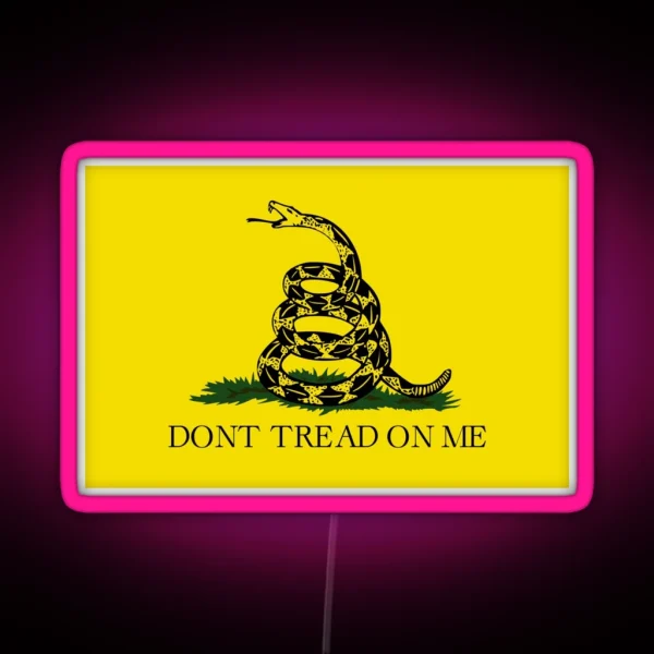 The Gadsden Flag Don T Tread On Me RGB Neon Sign