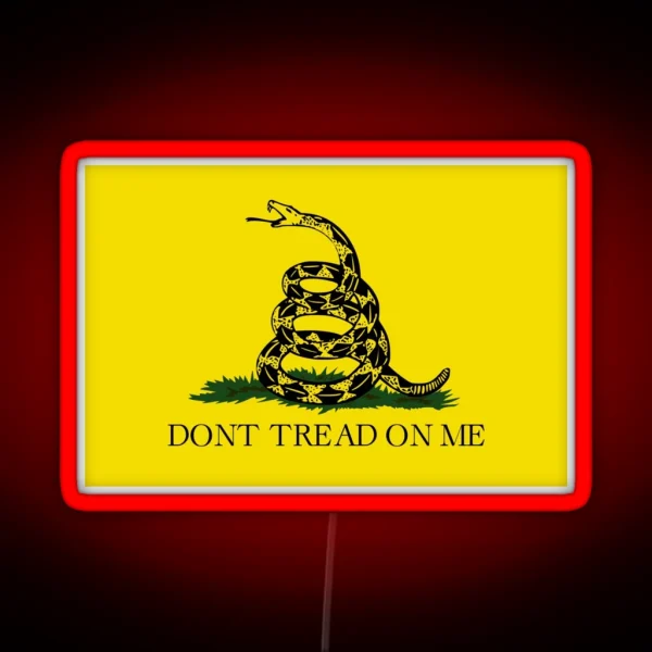The Gadsden Flag Don T Tread On Me RGB Neon Sign
