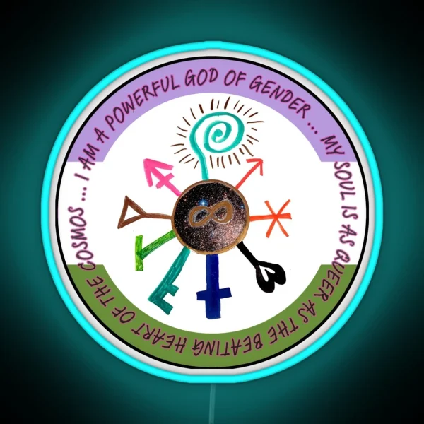 The Genderqueer Wheel RGB Neon Sign