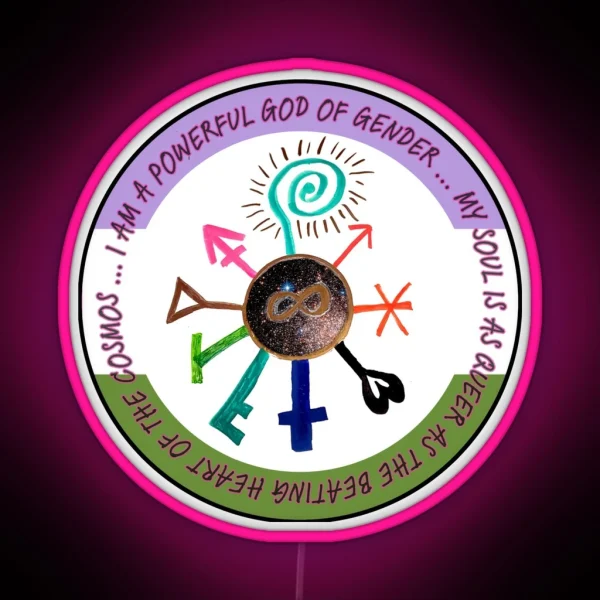 The Genderqueer Wheel RGB Neon Sign
