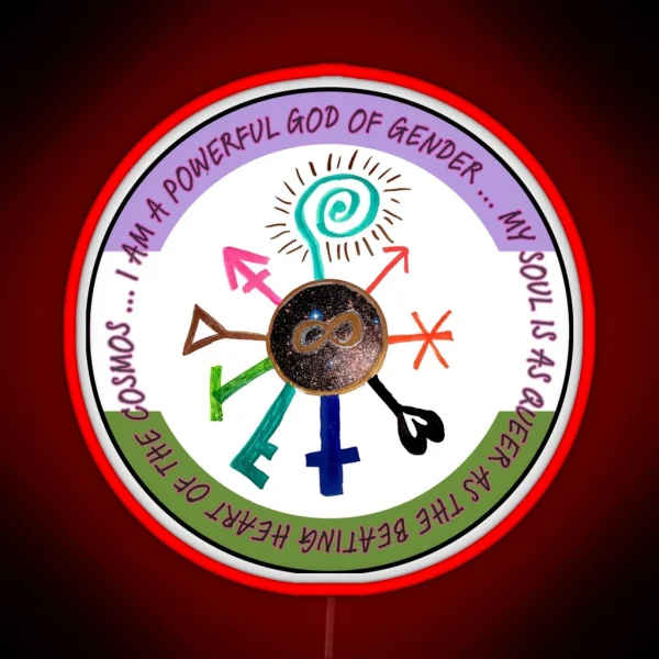The Genderqueer Wheel RGB Neon Sign