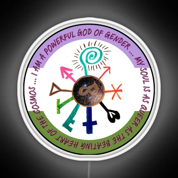The Genderqueer Wheel RGB Neon Sign