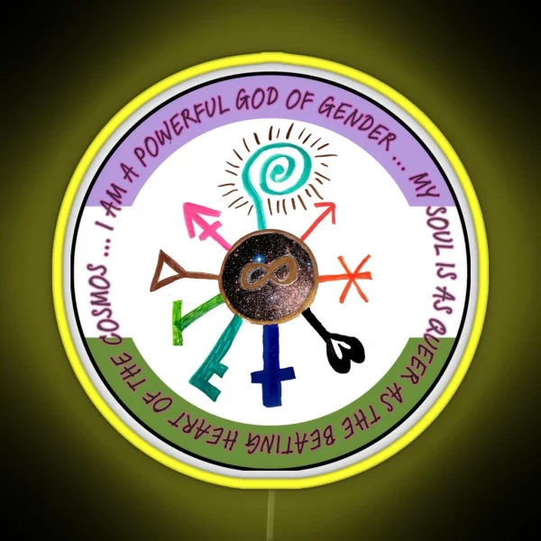 The Genderqueer Wheel RGB Neon Sign