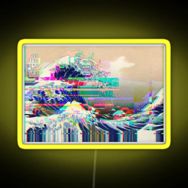 The Glitch Wave Off Kanagawa RGB Neon Sign