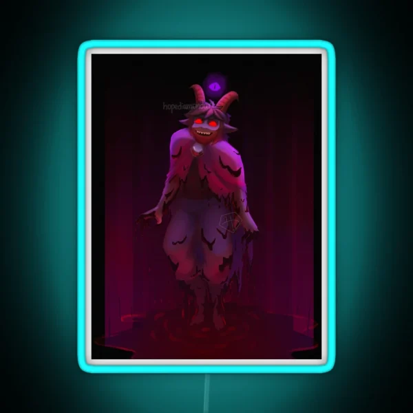 The Goat Cult Of The Lamb RGB Neon Sign
