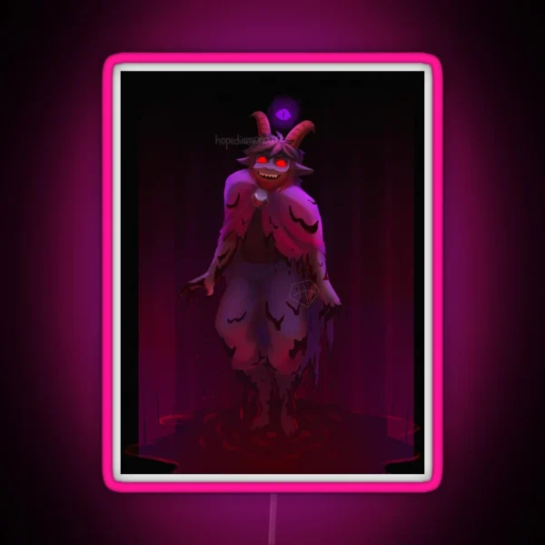 The Goat Cult Of The Lamb RGB Neon Sign