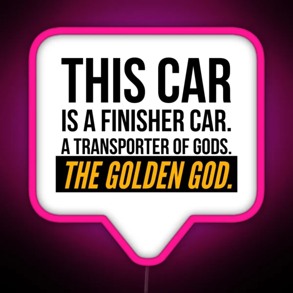 The Golden God Car RGB Neon Sign