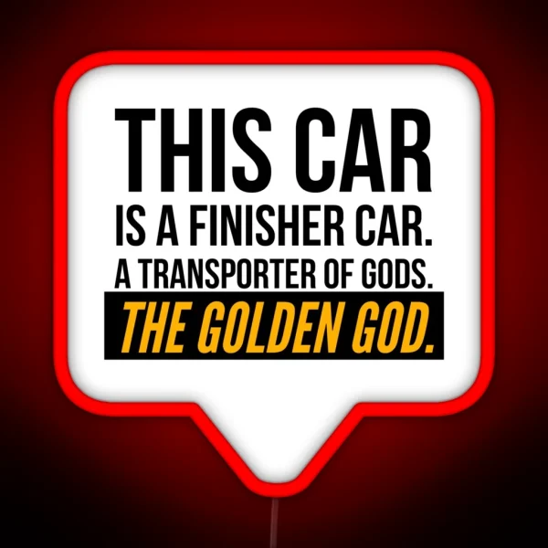 The Golden God Car RGB Neon Sign