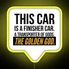 LED car sign with customizable colors and sleek design.