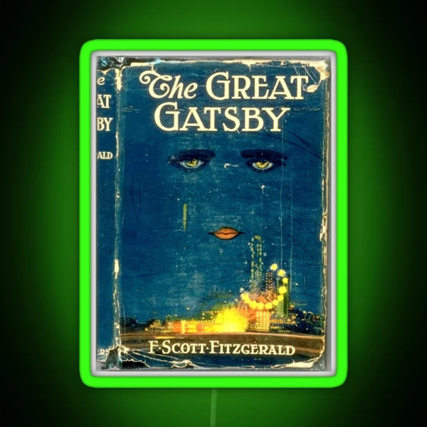The Great Gatsby Book Tumblr Vintage Aesthetic Led RGB Neon Sign