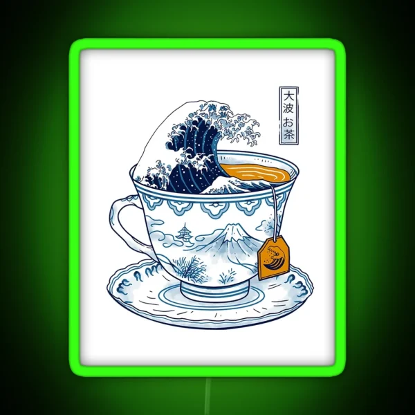 The Great Kanagawa Tea RGB Neon Sign