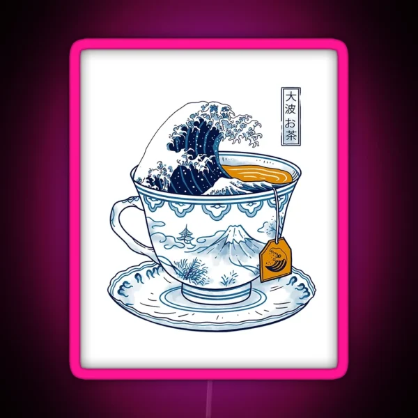 The Great Kanagawa Tea RGB Neon Sign