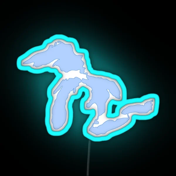 The Great Lakes RGB Neon Sign
