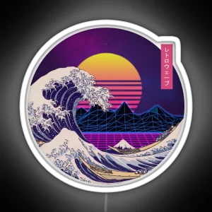 The Great Retro Wave Sea RGB Neon Sign