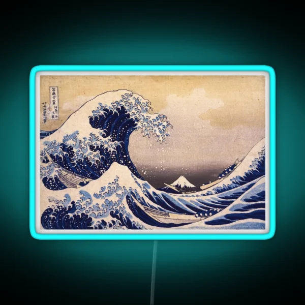 The Great Wave Off Kanagawa RGB Neon Sign