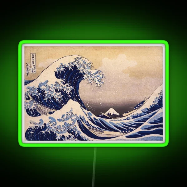 The Great Wave Off Kanagawa RGB Neon Sign