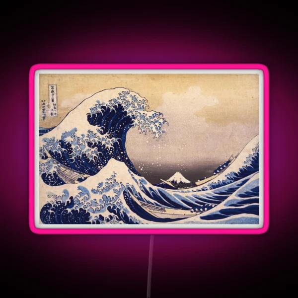 The Great Wave Off Kanagawa RGB Neon Sign