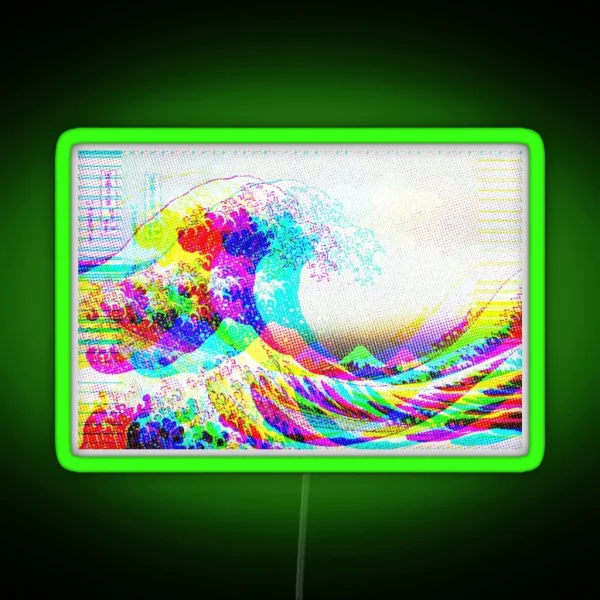 The Great Wave RGB Neon Sign