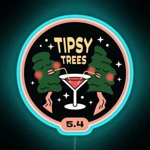 The Gunks Tipsy Trees RGB Neon Sign