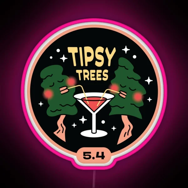 The Gunks Tipsy Trees RGB Neon Sign