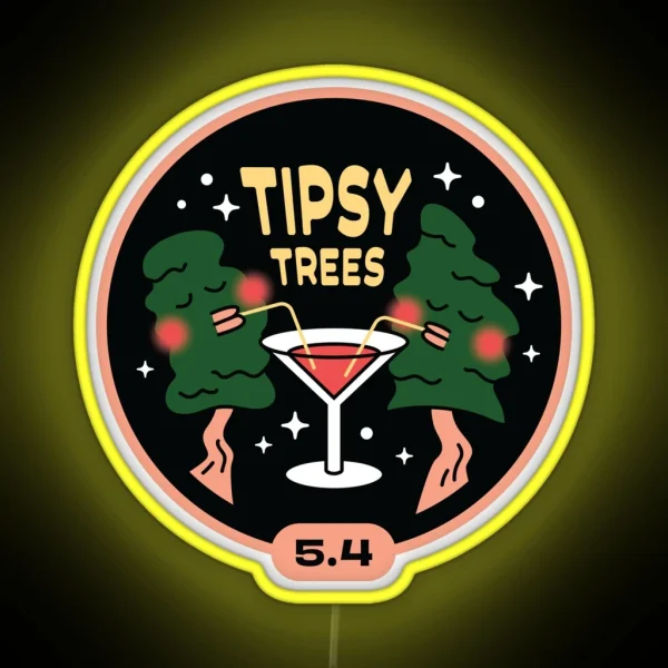 The Gunks Tipsy Trees RGB Neon Sign