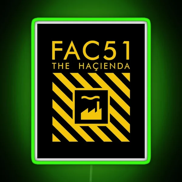 The Hacienda Factory Records RGB Neon Sign