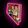 RGB LED Canvas Art Display, Vintage Style Neon Sign for Party Decorations.