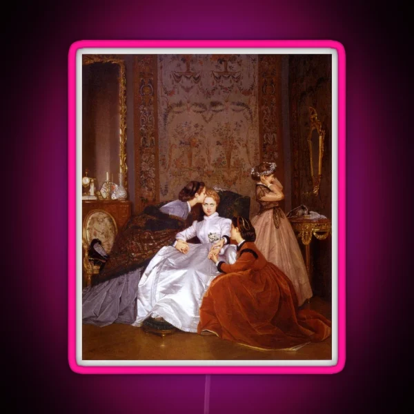 The Hesitant Fiancee The Reluctant Bride Auguste Toulmouche RGB Neon Sign