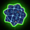 Vibrant neon hex core RGB color changing wall decor accents.