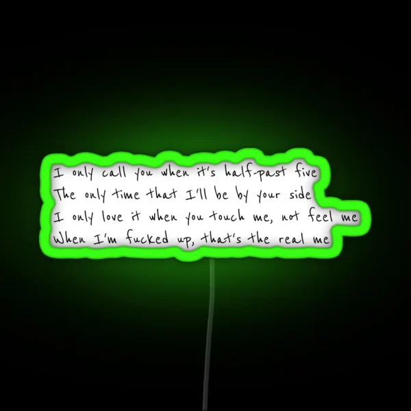 The Hills Lyrics RGB Neon Sign