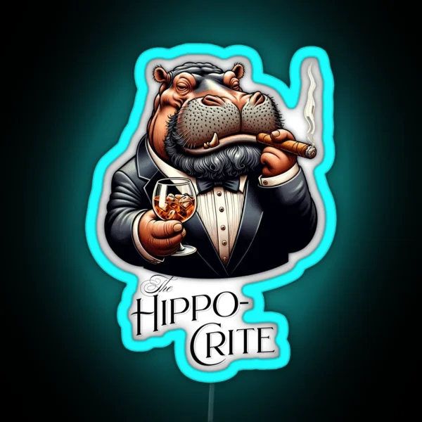 The Hippo Crite RGB Neon Sign