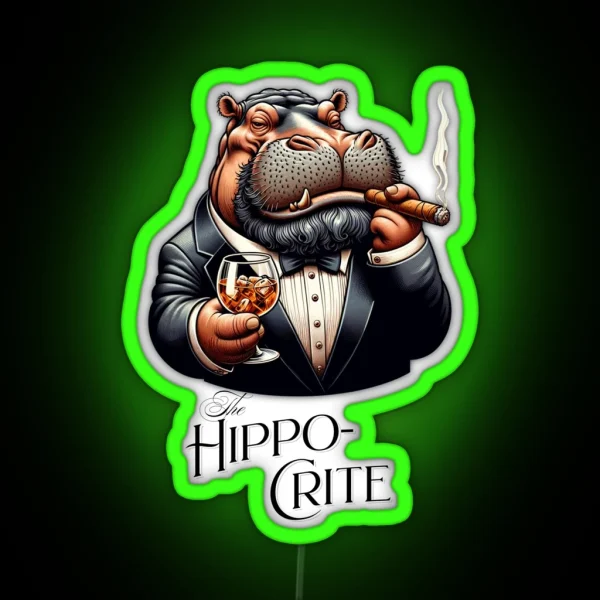 The Hippo Crite RGB Neon Sign
