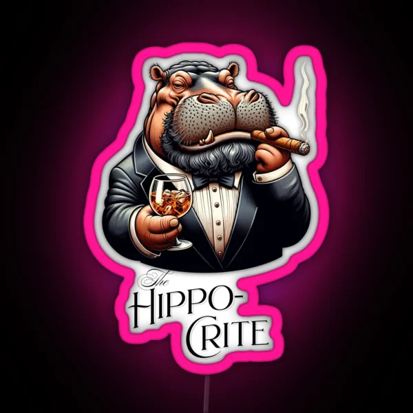 The Hippo Crite RGB Neon Sign