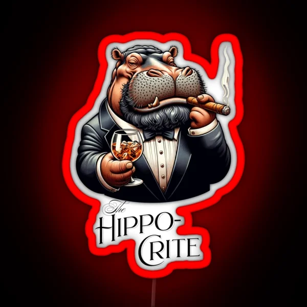 The Hippo Crite RGB Neon Sign