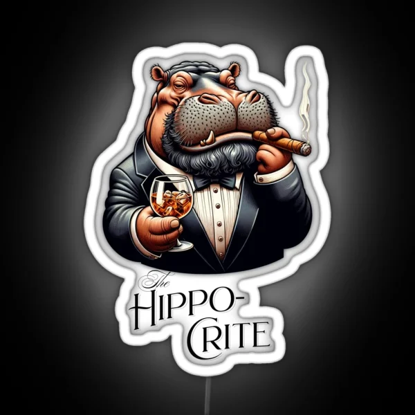 The Hippo Crite RGB Neon Sign