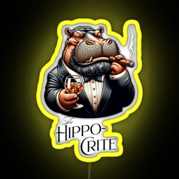 The Hippo Crite RGB Neon Sign